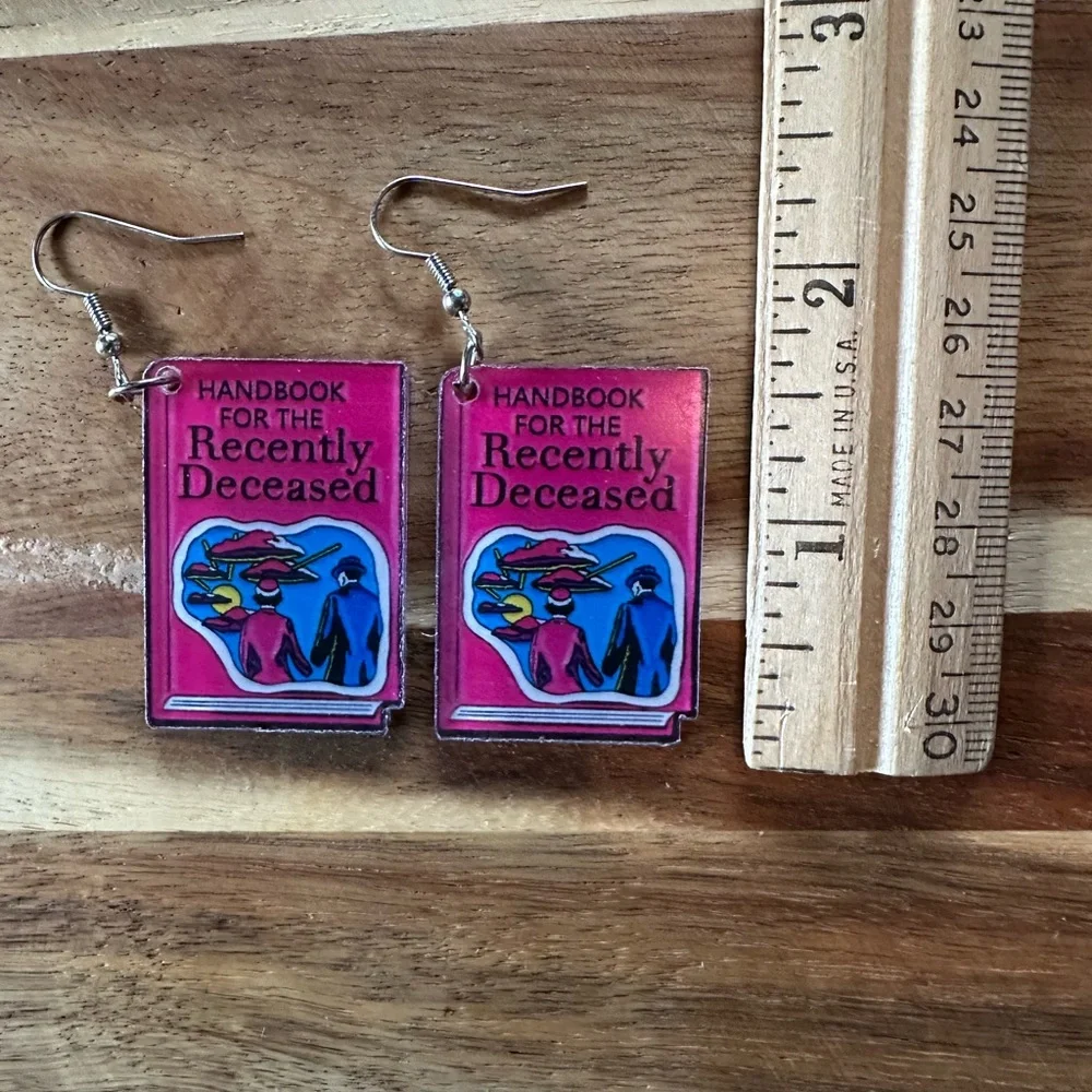 Beetlejuice Handbook Earrings - Picture 3 of 3